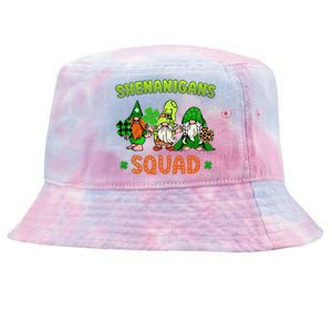 Shenanigans With My Gnomies St Patrick's Day Gnome Shamrock Tie-Dyed Bucket Hat