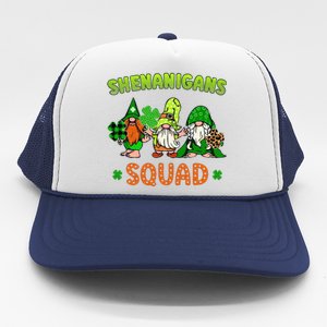 Shenanigans With My Gnomies St Patrick's Day Gnome Shamrock Trucker Hat