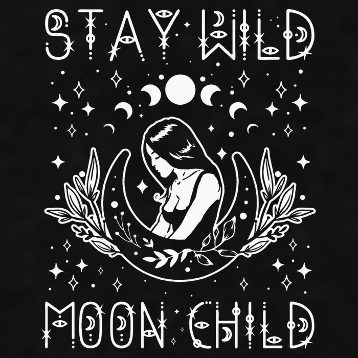 Stay Wild Moon Child Celestial Wiccan Witchy Boho Vibes Ladies PosiCharge Tri-Blend Wicking Tank