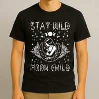 Stay Wild Moon Child Celestial Wiccan Witchy Boho Vibes T-Shirt