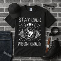 Stay Wild Moon Child Celestial Wiccan Witchy Boho Vibes Tall T-Shirt