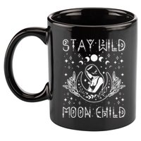 Stay Wild Moon Child Celestial Wiccan Witchy Boho Vibes 11oz C Handle Ceramic Mug
