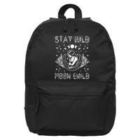 Stay Wild Moon Child Celestial Wiccan Witchy Boho Vibes 16 in Basic Backpack