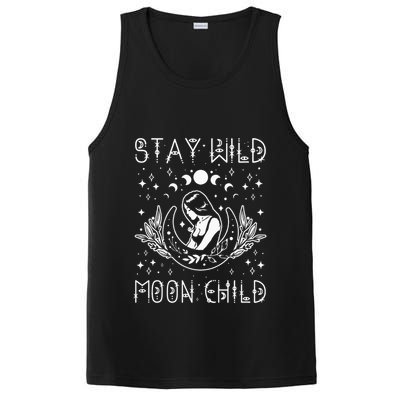 Stay Wild Moon Child Celestial Wiccan Witchy Boho Vibes PosiCharge Competitor Tank