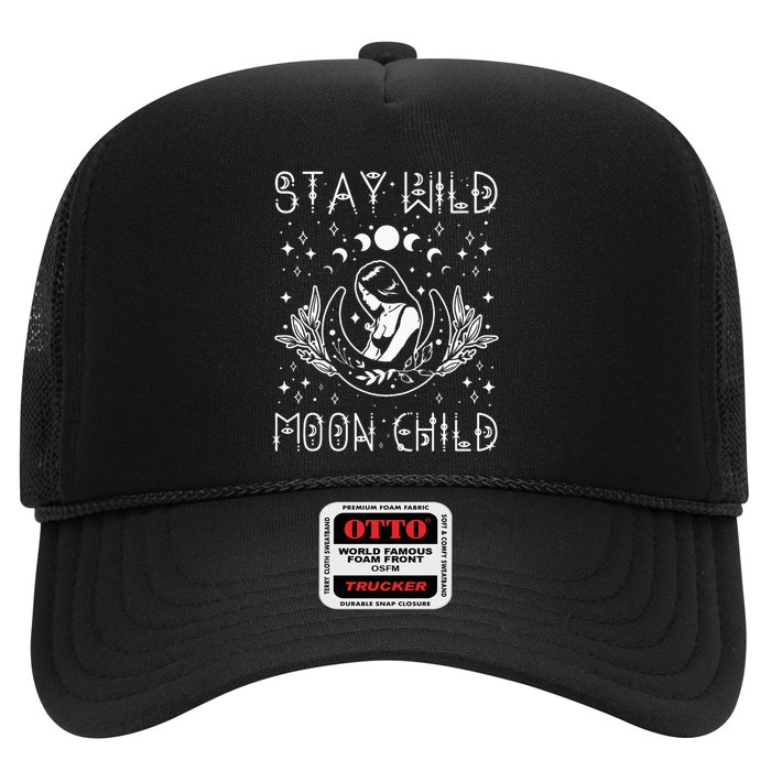 Stay Wild Moon Child Celestial Wiccan Witchy Boho Vibes Trucker Hat