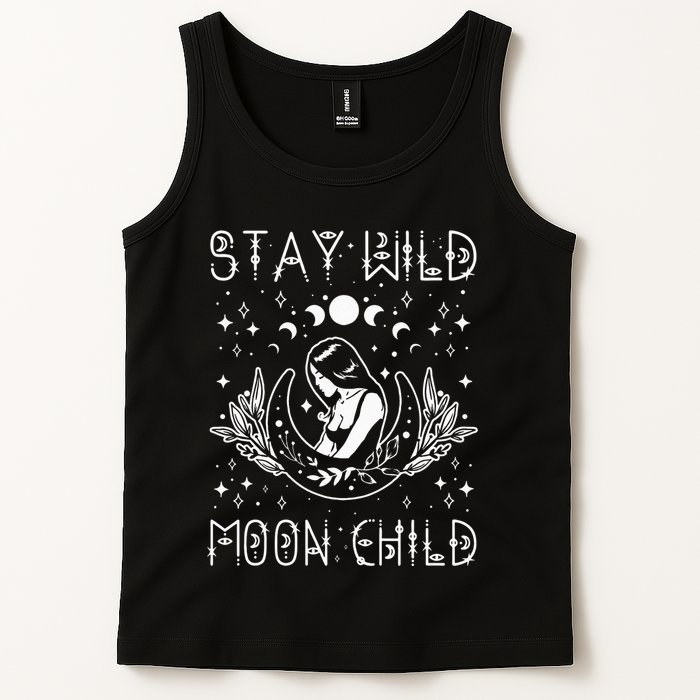 Stay Wild Moon Child Celestial Wiccan Witchy Boho Vibes Tank Top