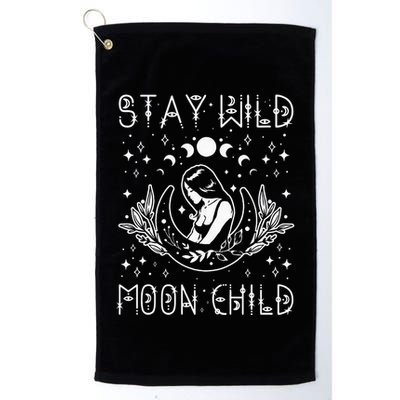 Stay Wild Moon Child Celestial Wiccan Witchy Boho Vibes Golf Towel
