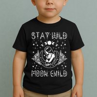 Stay Wild Moon Child Celestial Wiccan Witchy Boho Vibes Toddler T-Shirt
