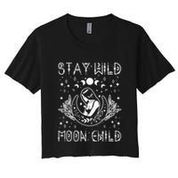Stay Wild Moon Child Celestial Wiccan Witchy Boho Vibes Crop Top