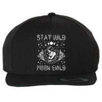 Stay Wild Moon Child Celestial Wiccan Witchy Boho Vibes Wool Snapback Cap