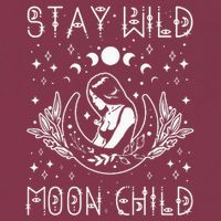Stay Wild Moon Child Celestial Wiccan Witchy Boho Vibes 16oz Travel Tumbler