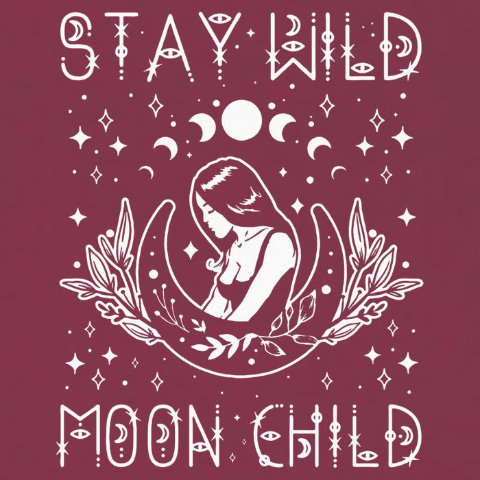 Stay Wild Moon Child Celestial Wiccan Witchy Boho Vibes 16oz Travel Tumbler
