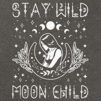 Stay Wild Moon Child Celestial Wiccan Witchy Boho Vibes Cotton Canvas Backpack
