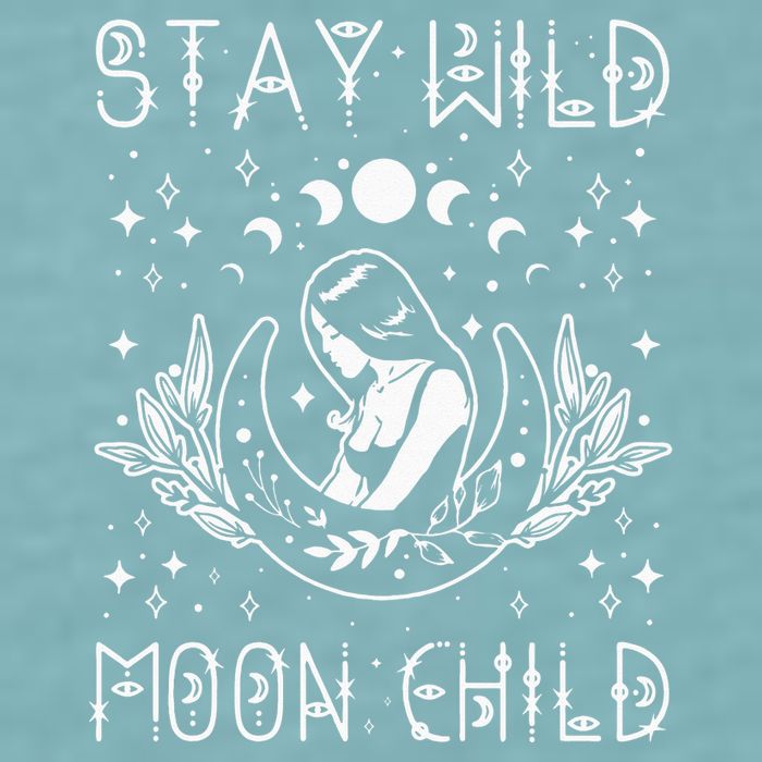 Stay Wild Moon Child Celestial Wiccan Witchy Boho Vibes Sueded Cloud Jersey T-Shirt