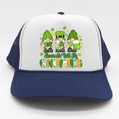 Shamrockin' With My Gnomies Happy St Patrick's Day Lucky Trucker Hat