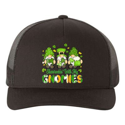 Shamrockin' With My Gnomies St Patricks Day Lucky Yupoong Adult 5-Panel Trucker Hat