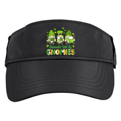 Shamrockin' With My Gnomies St Patricks Day Lucky Adult Drive Performance Visor