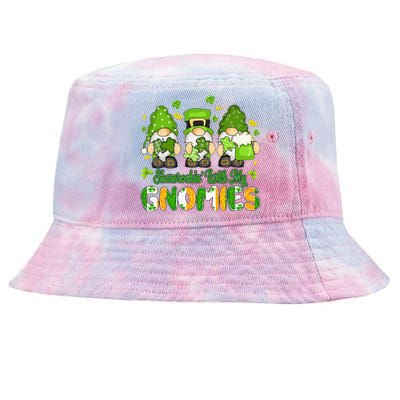 Shamrockin' With My Gnomies St Patricks Day Lucky Tie-Dyed Bucket Hat