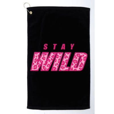 Stay Wild Merch Pink Platinum Collection Golf Towel