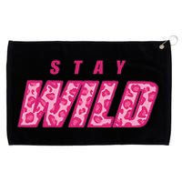 Stay Wild Merch Pink Grommeted Golf Towel