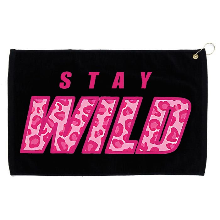 Stay Wild Merch Pink Grommeted Golf Towel