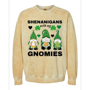 Shenanigans With My Gnomies St.Patrick Day Cute Gift Colorblast Crewneck Sweatshirt