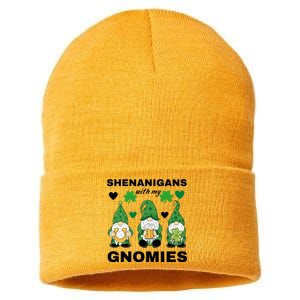 Shenanigans With My Gnomies St.Patrick Day Cute Gift Sustainable Knit Beanie