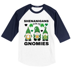 Shenanigans With My Gnomies St.Patrick Day Cute Gift Baseball Sleeve Shirt