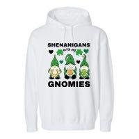 Shenanigans With My Gnomies St.Patrick Day Cute Gift Garment-Dyed Fleece Hoodie