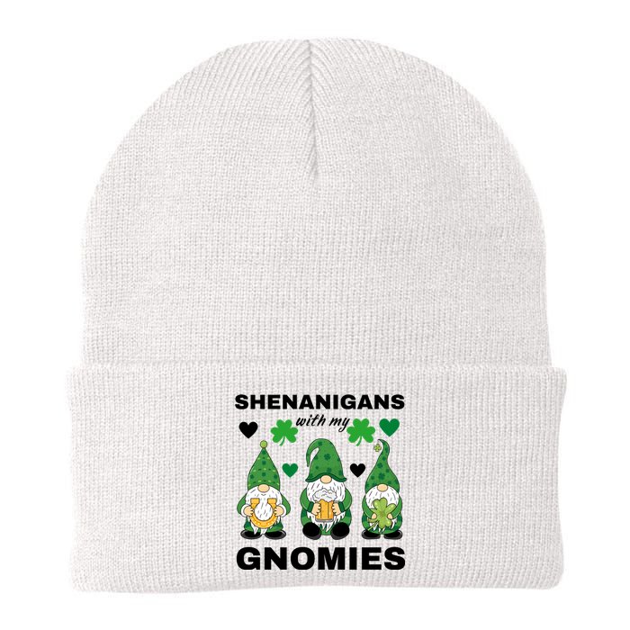 Shenanigans With My Gnomies St.Patrick Day Cute Gift Knit Cap Winter Beanie