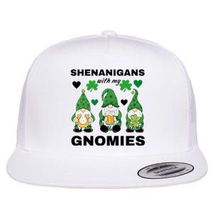 Shenanigans With My Gnomies St.Patrick Day Cute Gift Flat Bill Trucker Hat