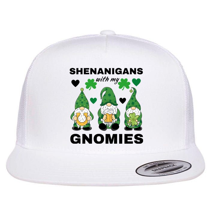 Shenanigans With My Gnomies St.Patrick Day Cute Gift Flat Bill Trucker Hat