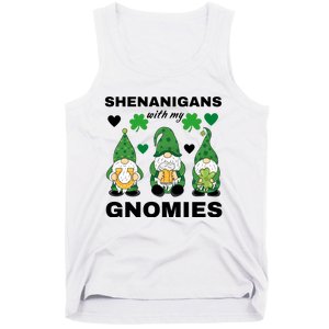 Shenanigans With My Gnomies St.Patrick Day Cute Gift Tank Top