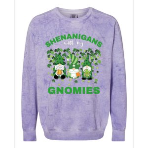 Shenanigans With My Gnomies St.Patrick Day Cute Gift Colorblast Crewneck Sweatshirt