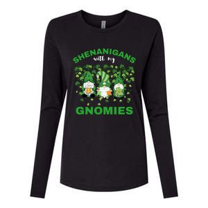 Shenanigans With My Gnomies St.Patrick Day Cute Gift Womens Cotton Relaxed Long Sleeve T-Shirt