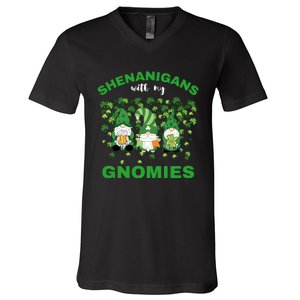 Shenanigans With My Gnomies St.Patrick Day Cute Gift V-Neck T-Shirt