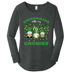 Shenanigans With My Gnomies St.Patrick Day Cute Gift Women's Perfect Tri Tunic Long Sleeve Shirt