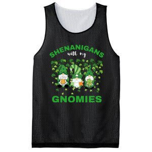 Shenanigans With My Gnomies St.Patrick Day Cute Gift Mesh Reversible Basketball Jersey Tank