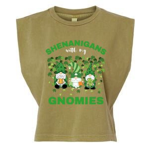 Shenanigans With My Gnomies St.Patrick Day Cute Gift Garment-Dyed Women's Muscle Tee