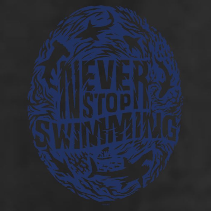 Shark Week: Never Stop Swimming Gift 7 Panel Mesh Trucker Snapback Hat