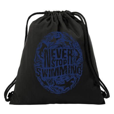 Shark Week: Never Stop Swimming Gift Drawstring Bag