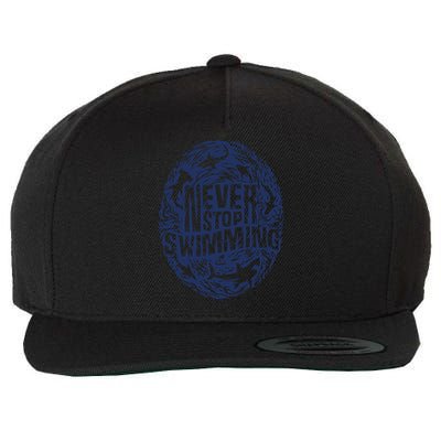 Shark Week: Never Stop Swimming Gift Wool Snapback Cap