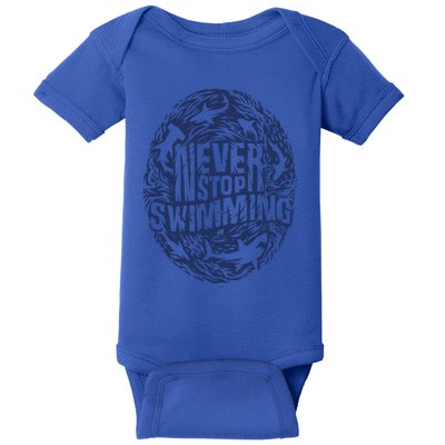 Shark Week: Never Stop Swimming Gift Baby Bodysuit