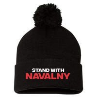 Stand With Navalny Pom Pom 12in Knit Beanie