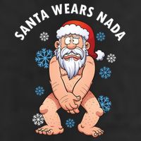 Santa Wears Nada Funny Christmas 7 Panel Mesh Trucker Snapback Hat