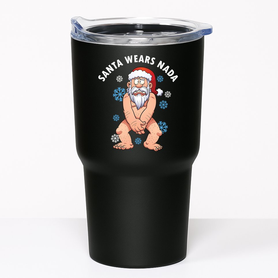 Santa Wears Nada Funny Christmas Tumbler