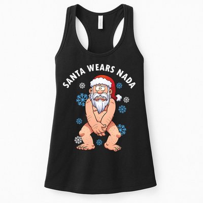 Santa Wears Nada Funny Christmas Womens Tank Top