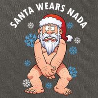 Santa Wears Nada Funny Christmas Cotton Canvas Backpack