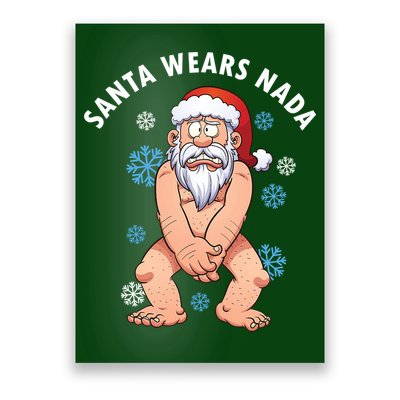 Santa Wears Nada Funny Christmas Poster