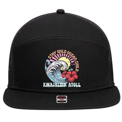 Stay Wild Ocean Child Kwajalein Atoll 7 Panel Mesh Trucker Snapback Hat
